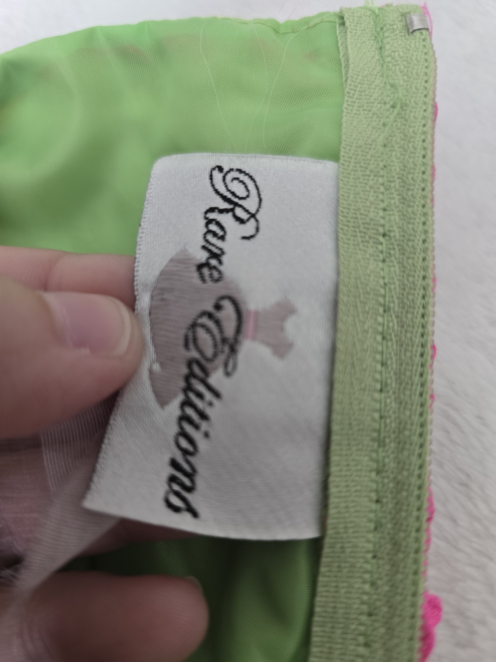 Rare Editions Vintage Y2K Lime Green & Pink Bow Party Dress - Picture 3 of 10